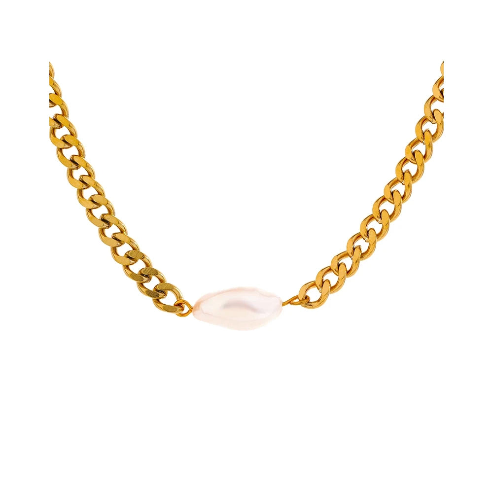 Anisa Perlen Kette Halskette Yasemen Store Schmuck Accessoires Ketten Stainless Steel Edelstahl Silver 14K Vergoldet Gold jewel jewelry chain