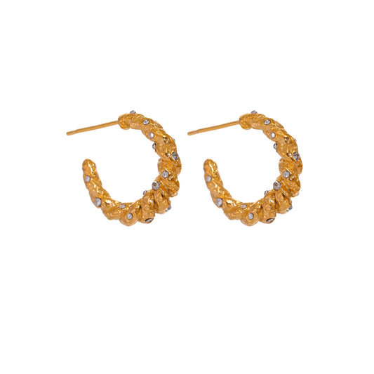 Monique Ohrringe Yasemen Store Schmuck Accessoires Edelstahl Stainless Steel 14K Vergoldet Gold jewel jewelry earring