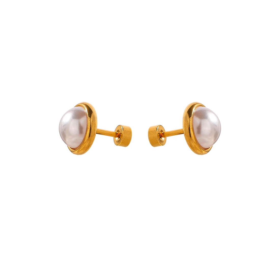 Su Perlen Ohrringe Yasemen Store Schmuck Accessoires Edelstahl Stainless Steel 18K Vergoldet Gold jewel jewelry earrings