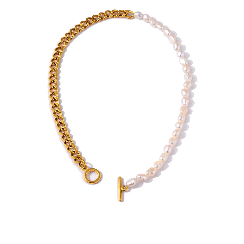 Suna Perlen Kette Halskette Yasemen Store Schmuck Accessoires Ketten Stainless Steel Edelstahl Silver 18K Vergoldet Gold jewel jewelry chain