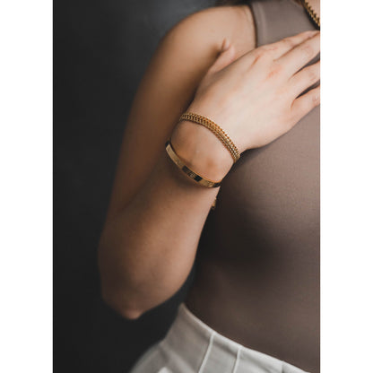 Berfu Armreif Armband Yasemen Store Schmuck Accessoires Edelstahl Stainless Steel 18K Vergoldet Gold jewel jewelry bracelet