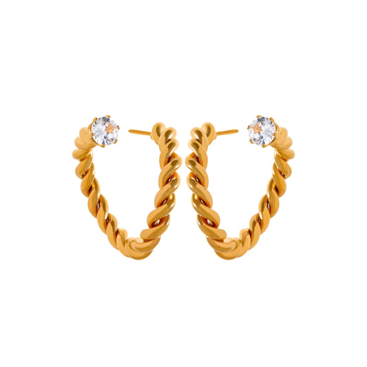 Zan Ohrringe Yasemen Store Schmuck Accessoires Edelstahl Stainless Steel 18K Vergoldet Gold jewel jewelry earring